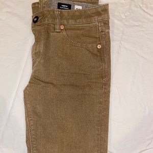 Young Mens Volcom tan jeans
